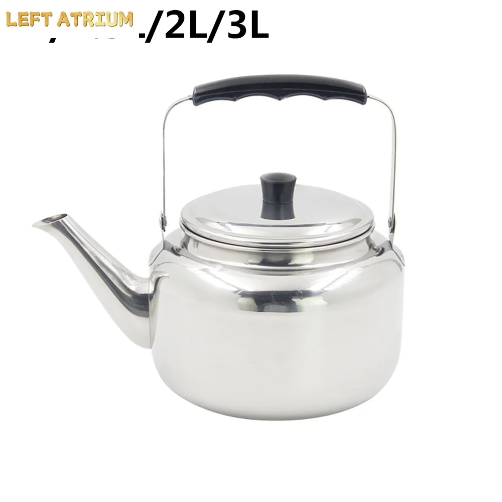 Stainless Steel Water Kettle Tea Pot Infuser Teapot 1/1.5/2/3L Large Capacity Puer Teakettle Home Camping Gas Stove Cooker 티팟
