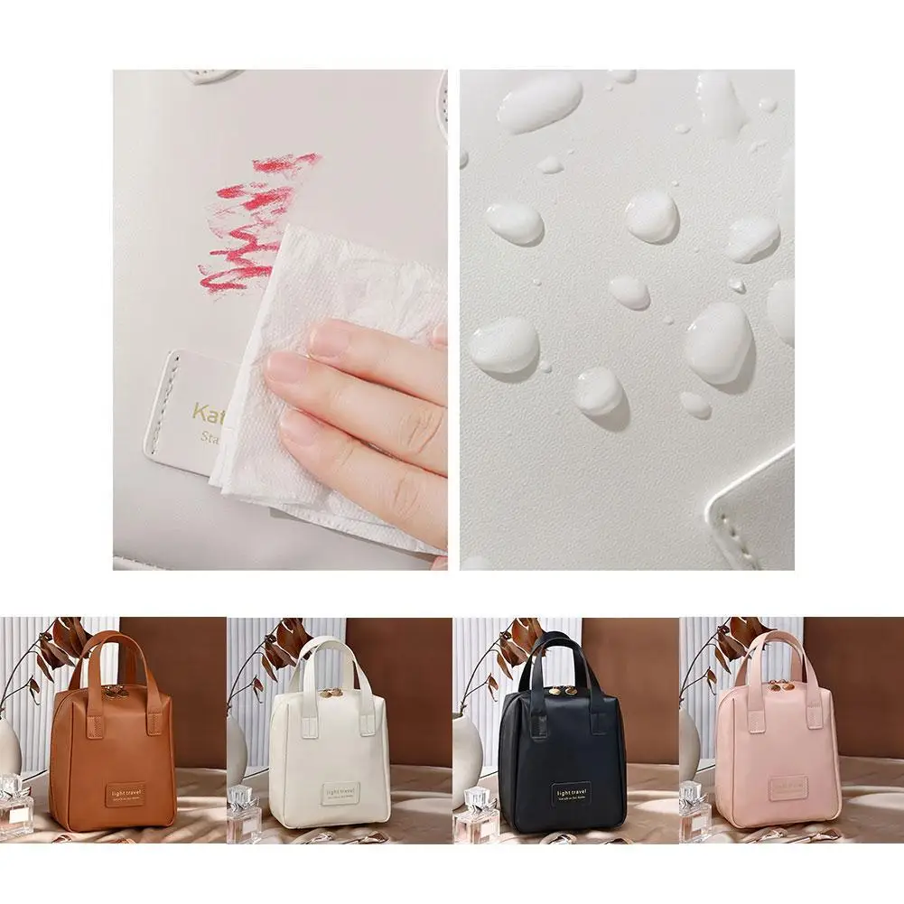 Portable Travel Makeup Bag with Large Capacity High-End Cosmetic Organizer Stylish Toiletry Storage Bag for Cosmetics