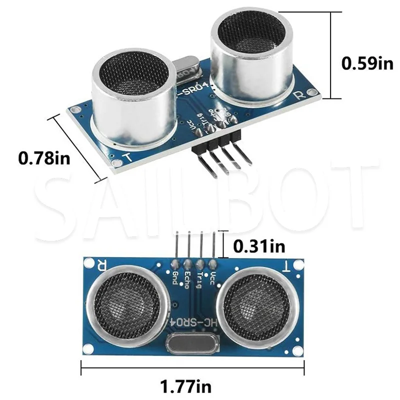 1-10 قطعة HC-SR04 مستشعر بالموجات فوق الصوتية HCSR04 إلى كاشف الموجات العالمية تتراوح وحدة HC SR04 مستشعر المسافة لاردوينو 3.3 فولت-5 فولت
