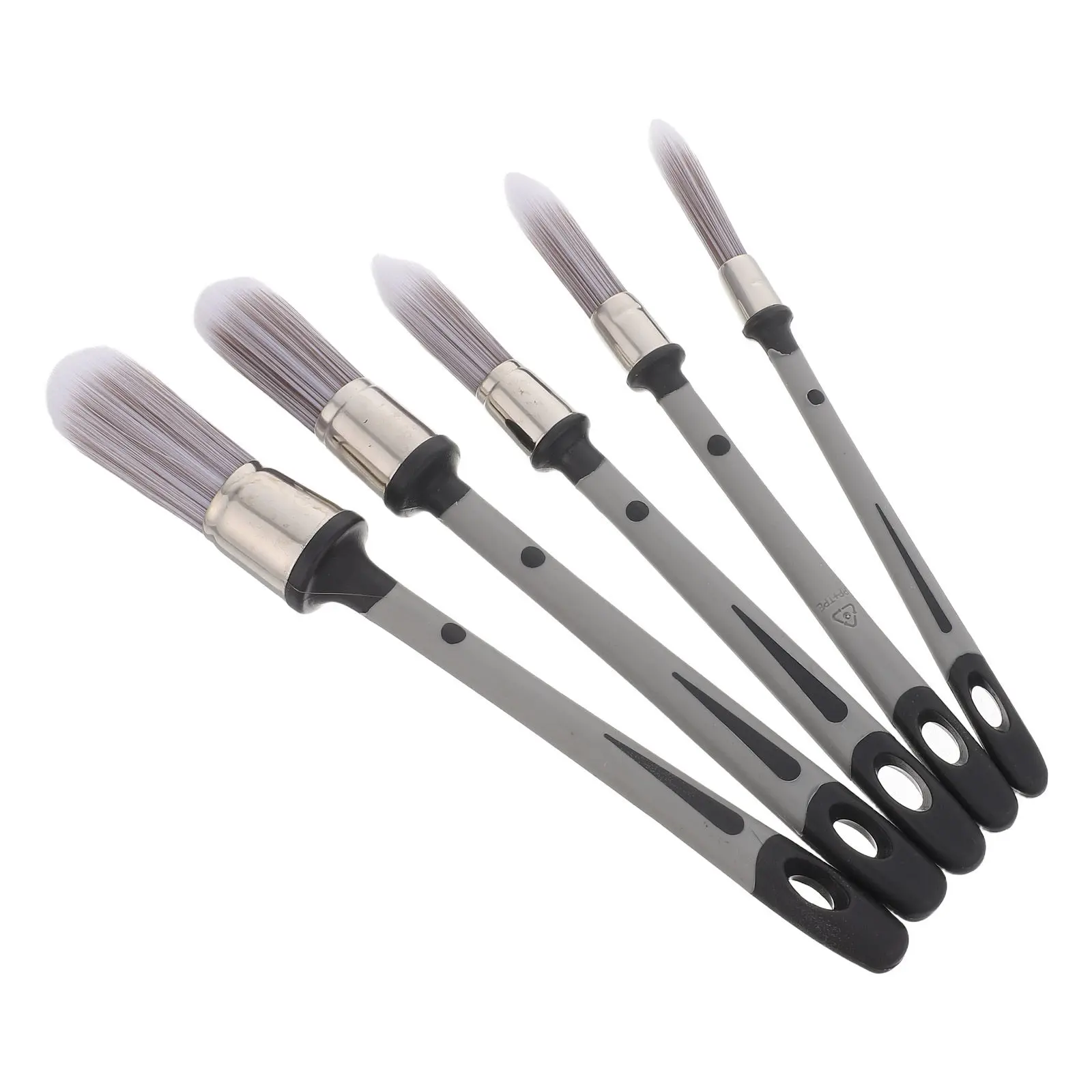 5Pcs Detail Brush Set Precision Pointed Round Tip Paint Brushes for Skirting Boards Baseboards Wall Corners Grout Touch Up