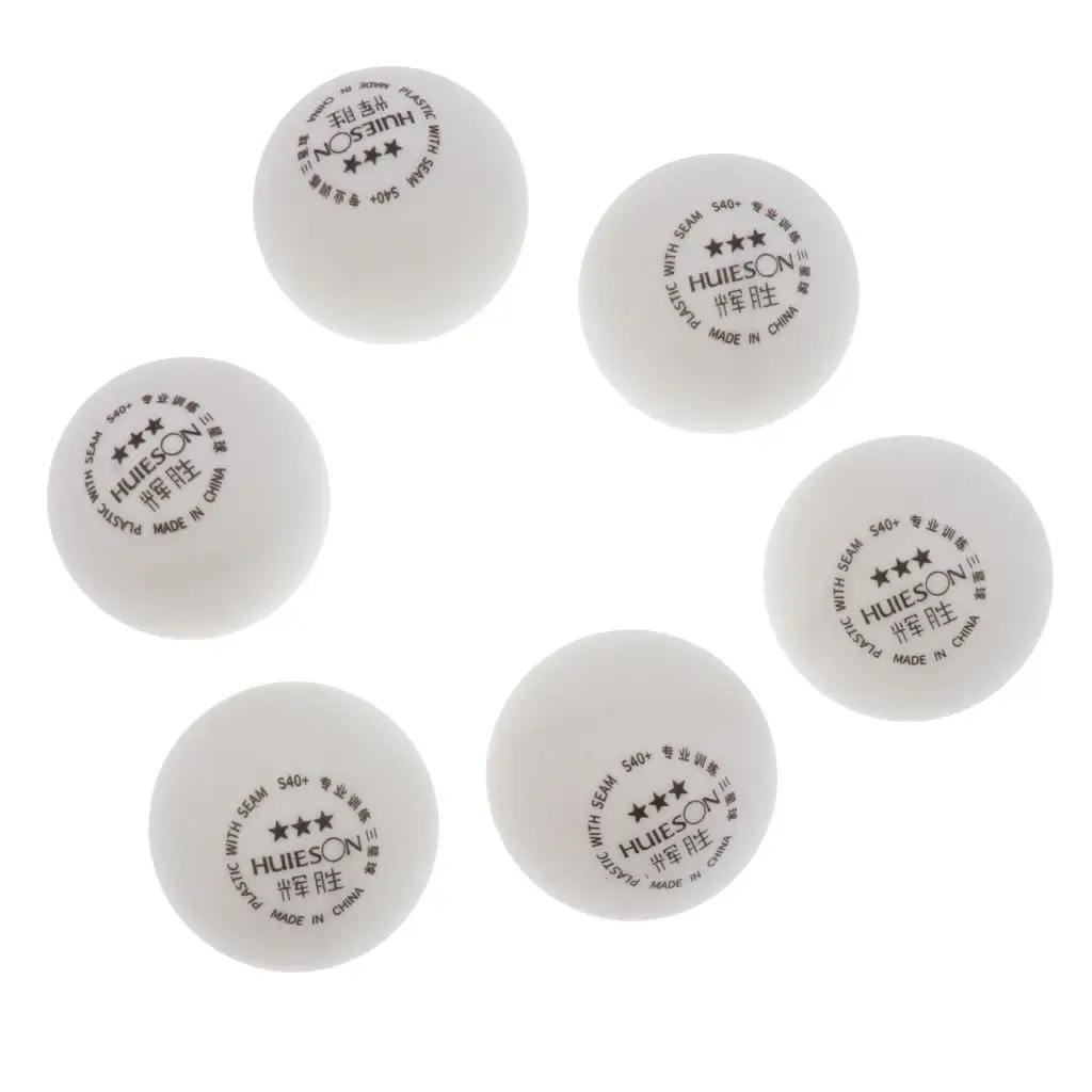 Three Star Table Tennis Balls ABS White 40 Plus Mm Practice Ping Pong Ball Set for Table Tennis Goods and Athletics