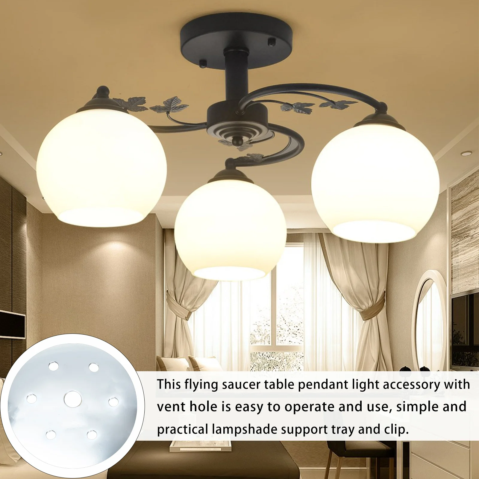 

4pcs Table Lamp Chassis Base For Ceiling Light Round Iron Cover Plate Desktop Pendant Fixture Accessory Lighting Support