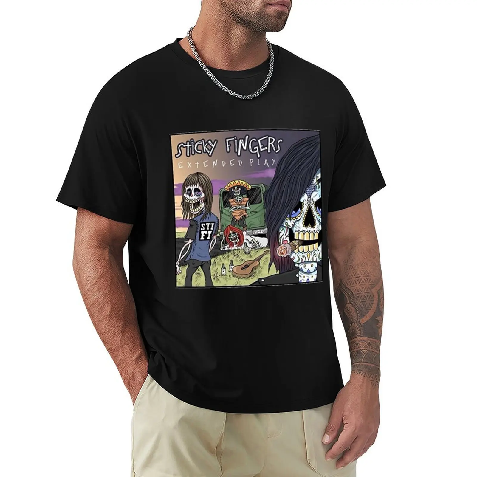 Extended Play - Sticky Fingers T-Shirt t shirts for man cotton T-Shirt