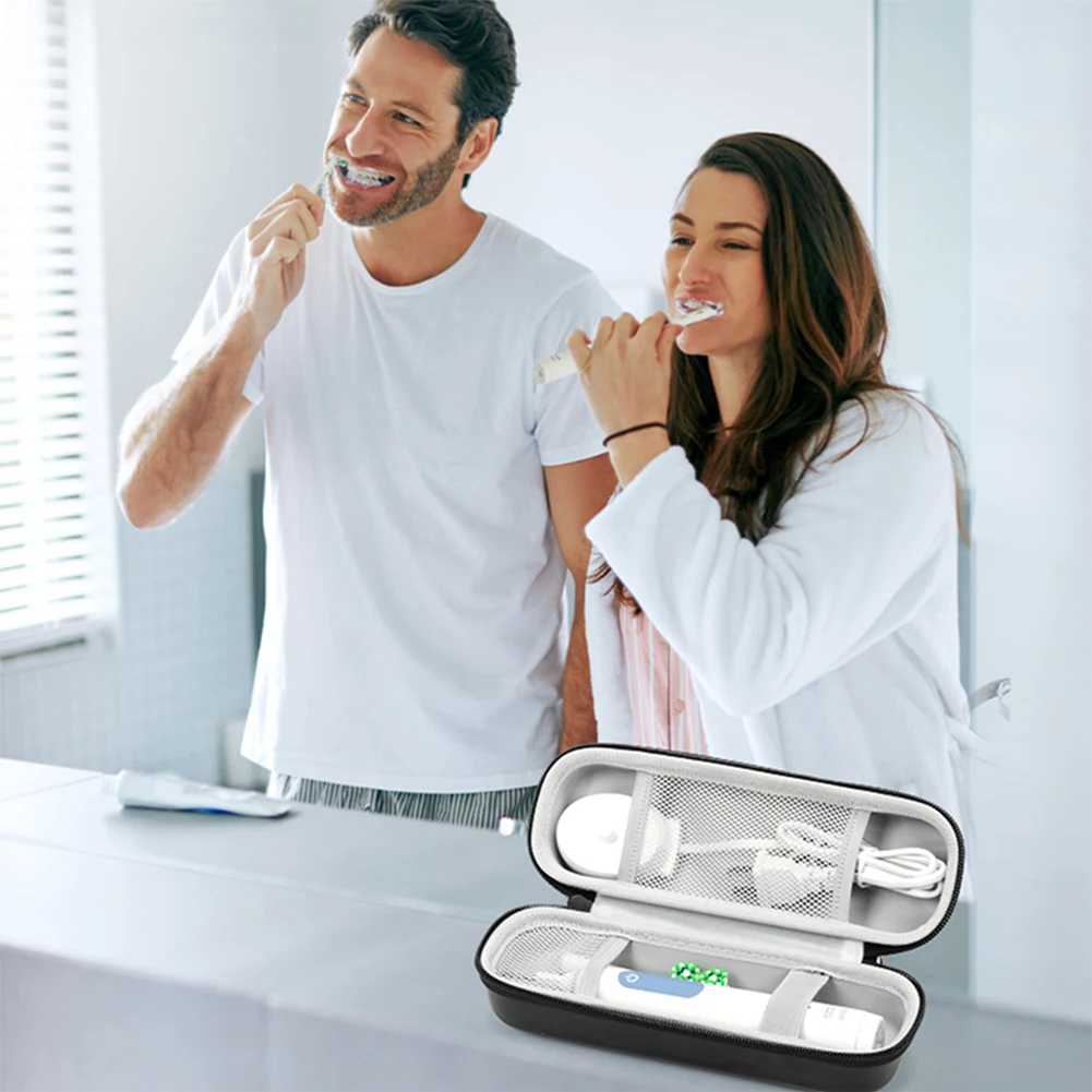 Custodia da viaggio per spazzolino da denti Custodia protettiva rigida portatile impermeabile in PU antiurto per spazzolino elettrico Oral-B/Philips