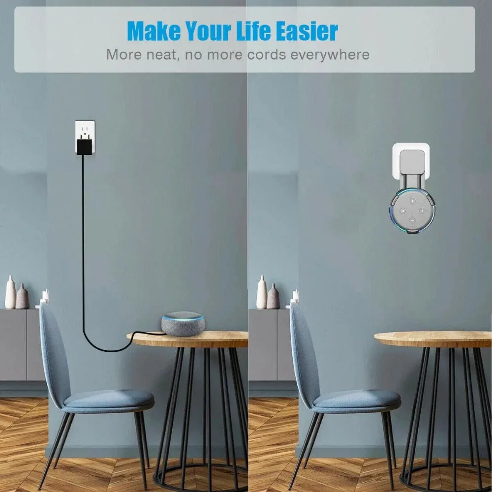 Echo Dot 3 Wall-mounted Audio Bracket for Alexa Echo Dot Intelligent Audio Wall Cable Management Bracket