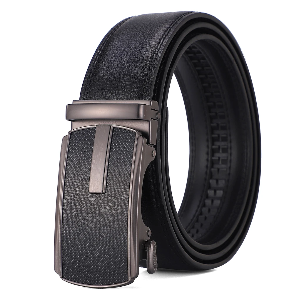 Hohe Qualität Business Gürtel für Männer Automatische Schnalle Luxus Designer männer Leder Gürtel Mode Rindsleder Männliche Taille Gürtel 3,5 cm