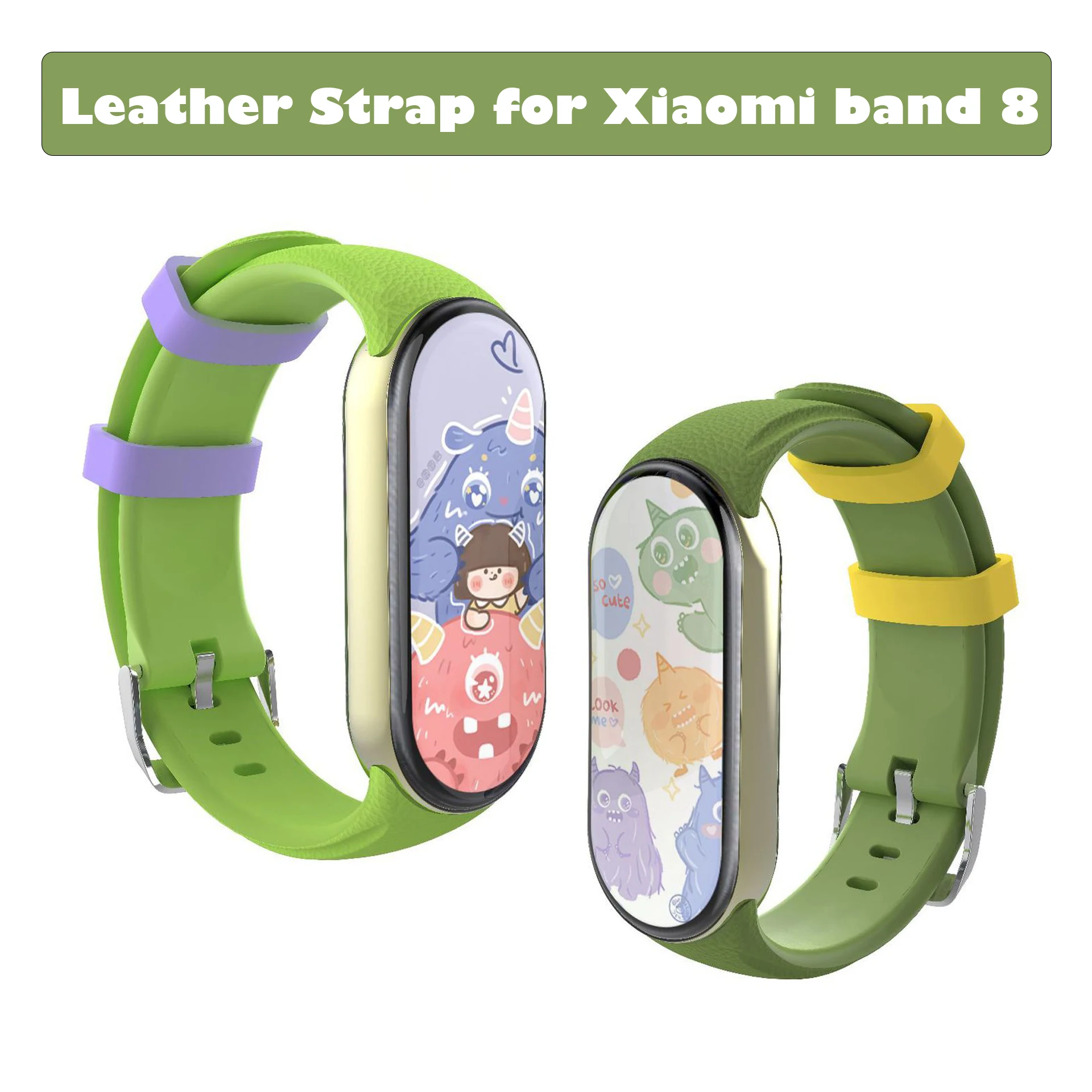 

Leather Strap for Mi Band 8 Watch Band Correa for xiaomi band 8 Bracelet For Xiaomi Miband 8 Wristband miband 8 Belt Replacement