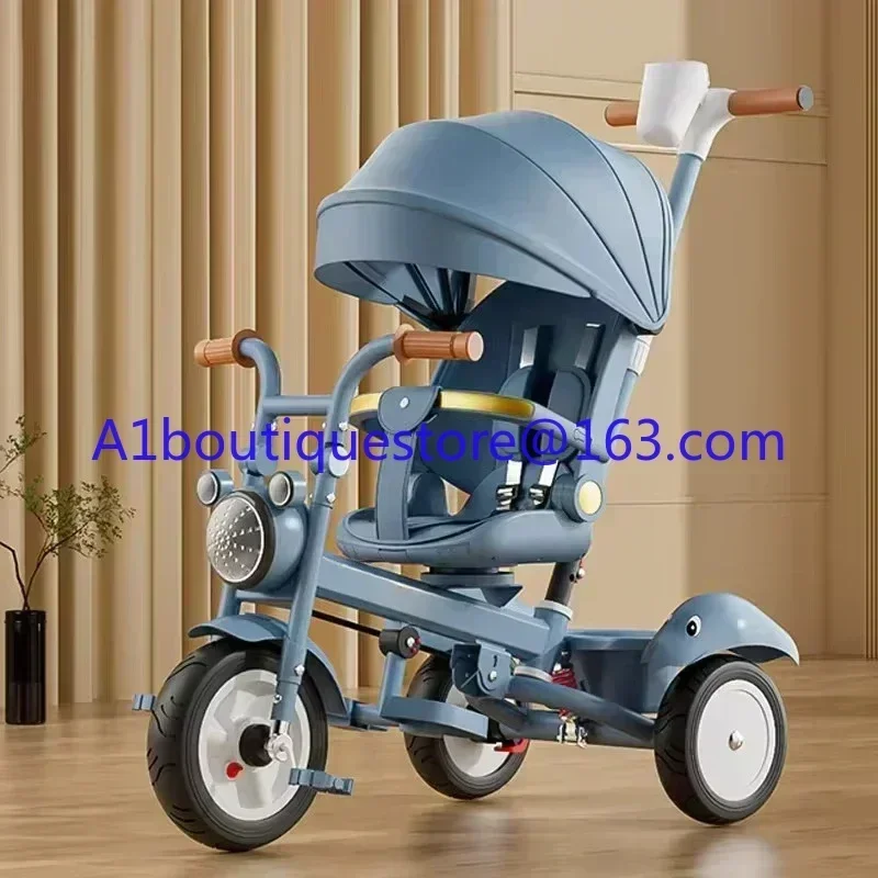 Children Push Handle with Parental Control Kiddo Baby Kids 4 in1 Tricycle Bike Ride