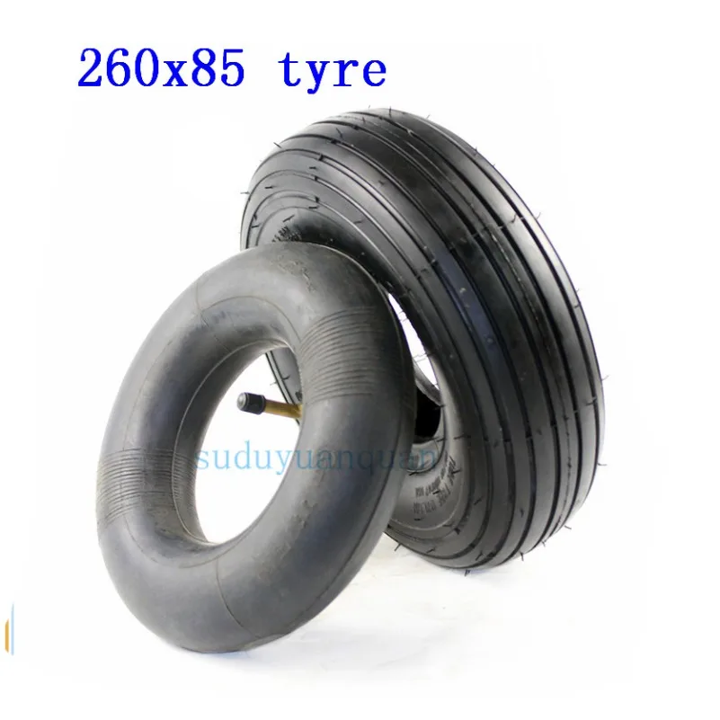 High Performance 260x85 Tire and Inner Tube 3.00-4 fo Knobby Scooter, ATV and Go Kart Tire and Tube Motor Tire