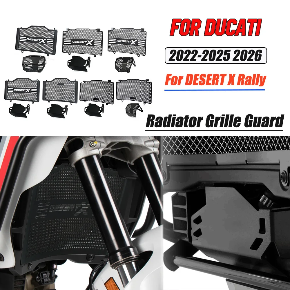 

Motocycle Radiator Grille Cover Water Tank Guard Protection For DUCATI DESERT X Rally 2022 2023 2024 2025 2026 DESERTX