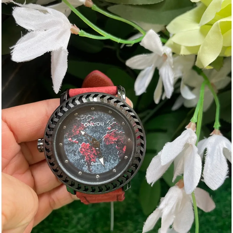 ONLYOU Top Brand Luxury Men's Watch Quartz Waterproof Men's Watch Fashion Sports Men's Watch World Map Cool Student Clock