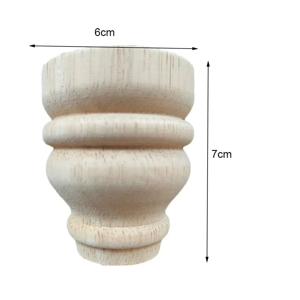 1PC 7x6cm European Style Solid Wood Carved Furniture Foot Legs TV Cabinet Seat Feets High Quality Small Fresh Accessories