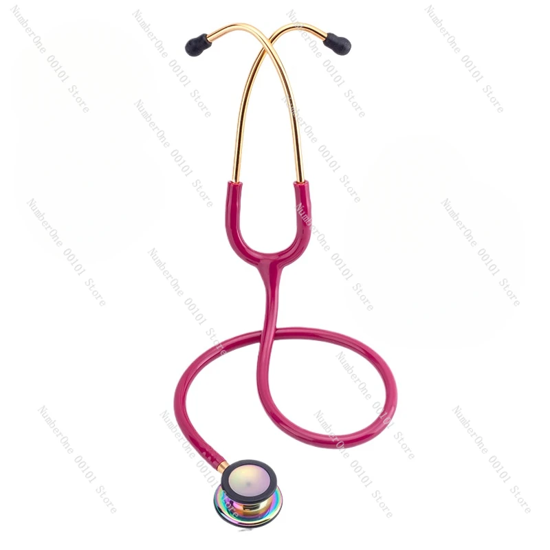 Gold Plated Stainless Steel Stethoscope, Double Head Double Sided Stethoscope, Professional Stethscope