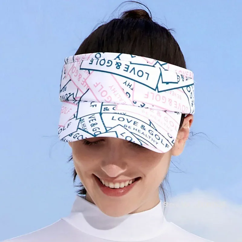 Love Golf Summer Sports Sun Hats Women Letter Print Cap Visor Ladies UV Protection Empty Caps Outdoor Tennis Golf Running