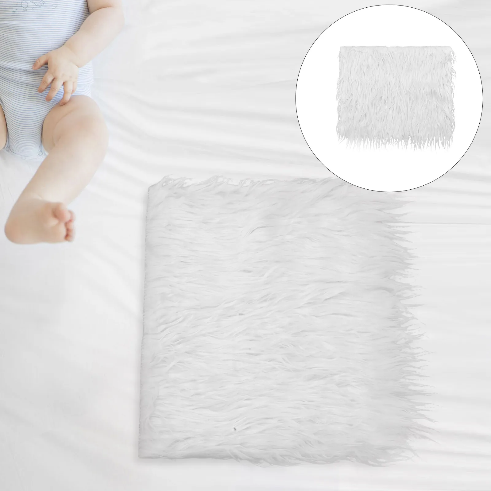 

Synthetic Baby Photography Mat 20x24 Inch Washable Hypoallergenic No Shedding Soft Infant Props Background Blanket Newborn