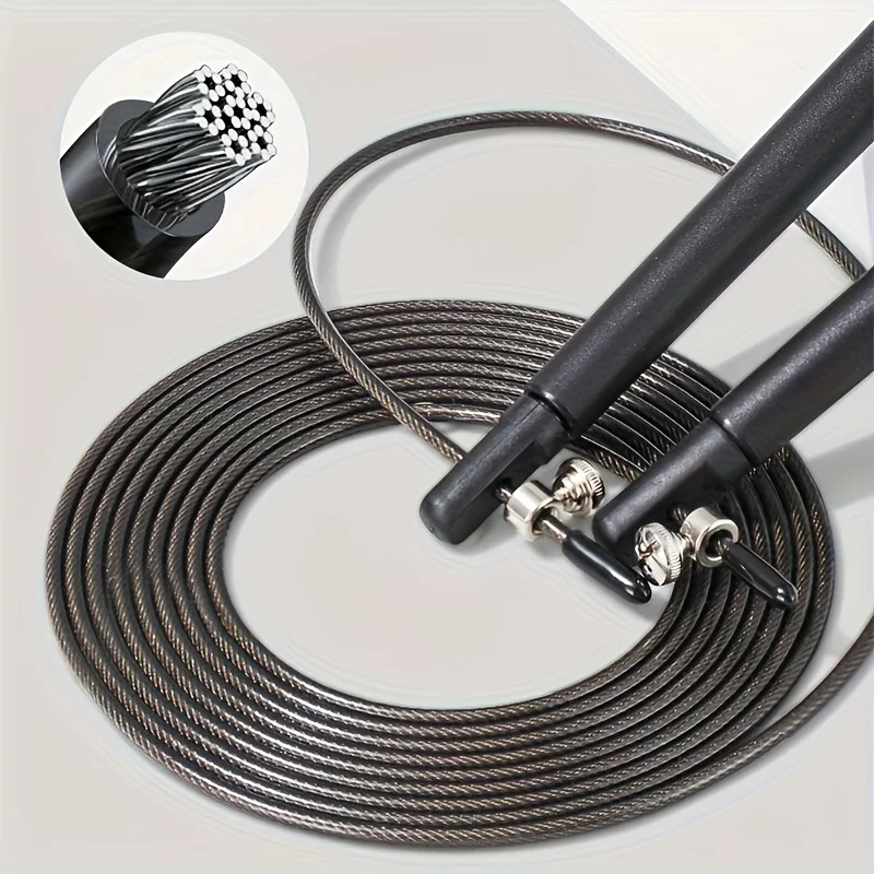 Professionelles Speed-Springseil mit 360° ° Drehbare Kugellager, 3 Meter verstellbares Seil, Anti-Skip-Griff für Fitness- und MMA-Training – Detail 5