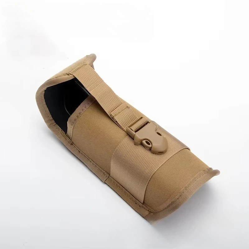 Molle Tactical Eyeglasses Case, Portable Pressure Resistant Sunglasses Storage Pouch for Outdoor Hiking Mountaineering