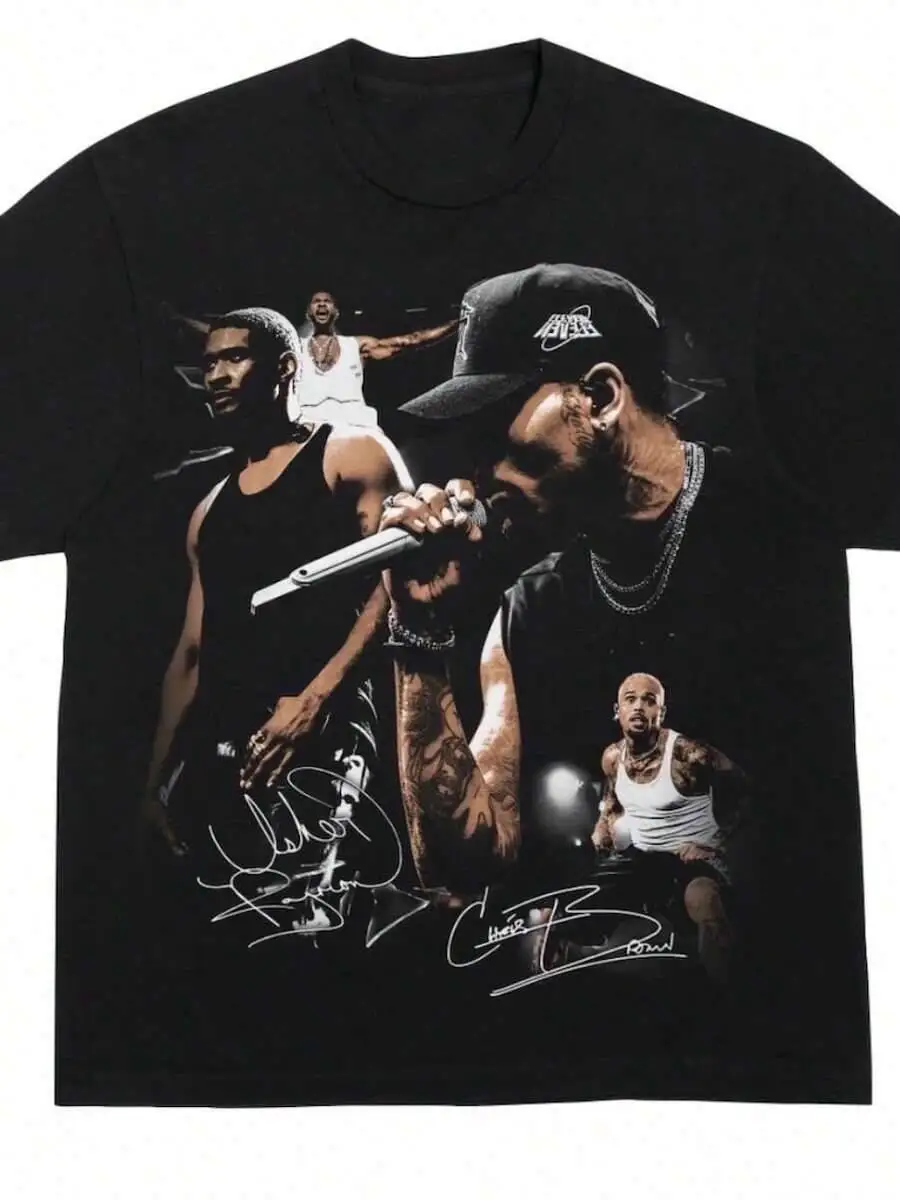 Shirtmens Streetwear Clothes Graphic Tees Men Summer Outfits Vintage Style Aestheticthe R&B Tour Y2k C 100% Cotton Trendy Y2K