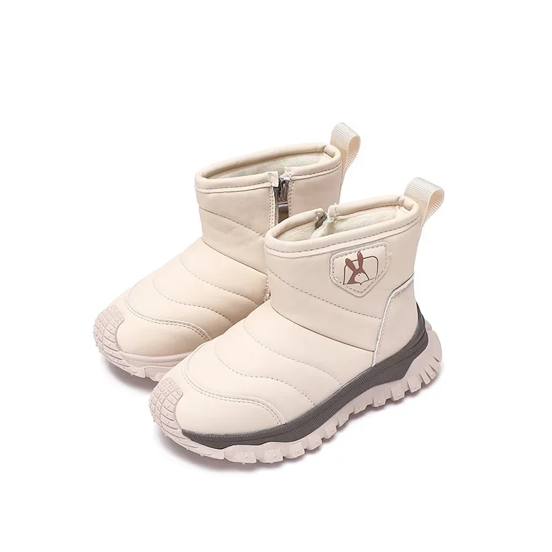 2024 Children's Snow Boots Boys and Girls Short Leg Korean Thick Soled Winter Boots with Fleece images - 6