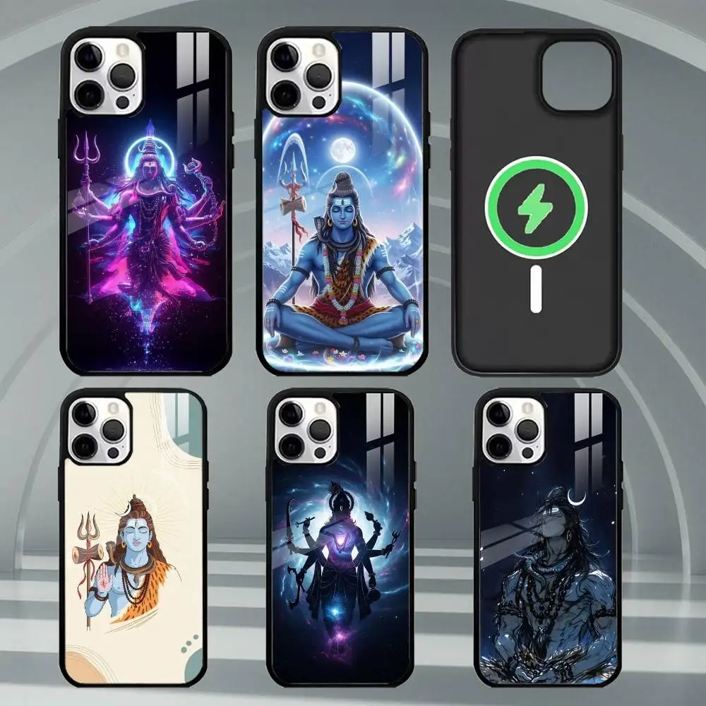 

L-Lord S-Shiva Mahadev Of India Phone Case For iPhone17,16,15,14,13,12,11 Plus,Pro Max Magnetic For Magsafe Wireless Charging