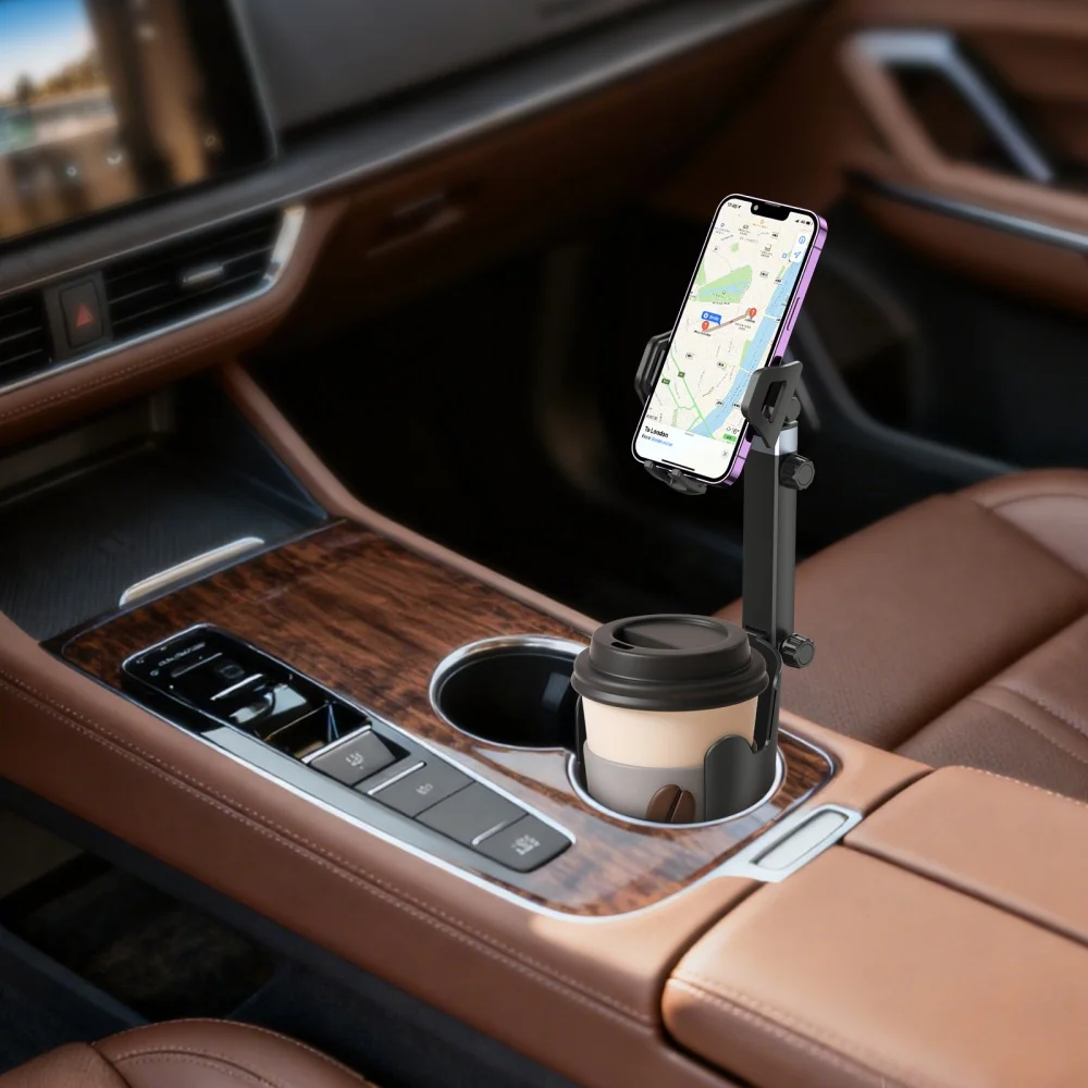 

NEW 2 In 1 Car Phone Holder Cup Holder 360° Degree Rotation Adjustable Car Cup Stand for Bottle Beverage Auto Interior Accessory