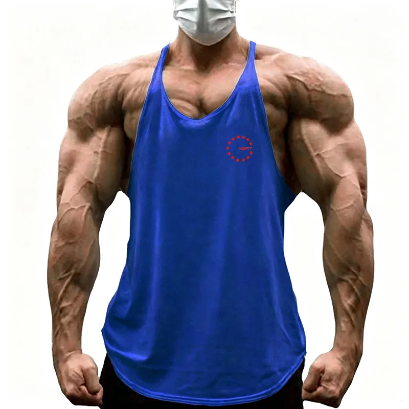 Men's Casual Quick Dry Running Vests Racerback Sleeveless Gym Tank Top Breathable Workout Shirt For Fitness Summer Training