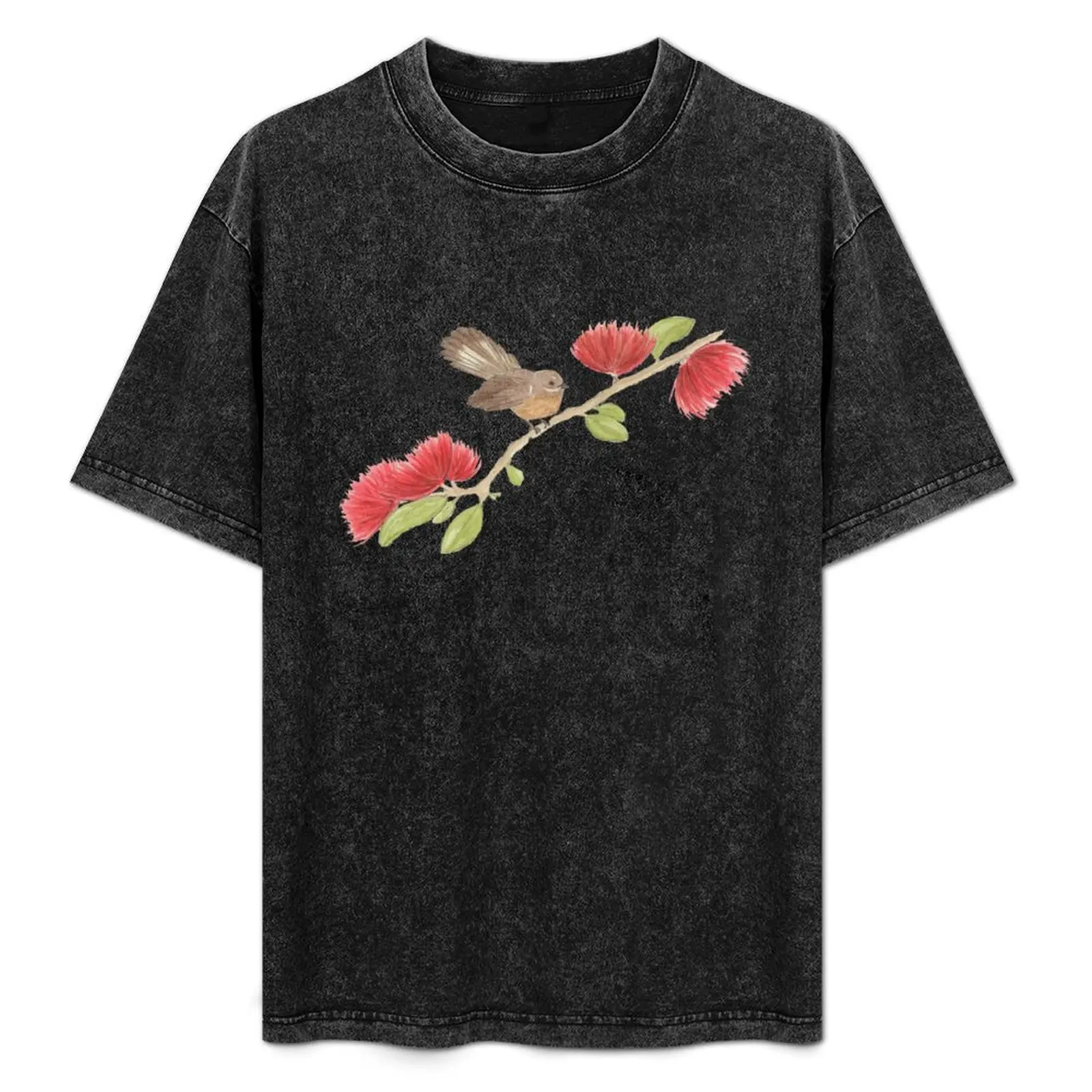 

Pohutukawa Fantail T-Shirt Plus Size All Match Tee Shirt