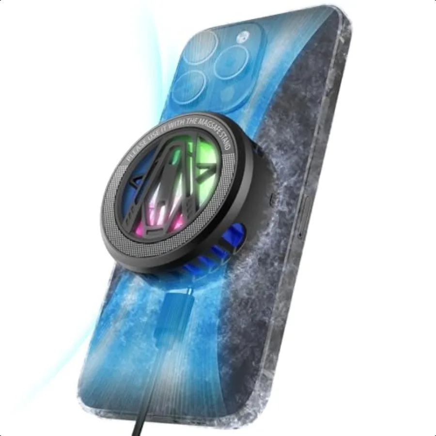 

Wirel Charger Phone Cooler Qi2 Mag Safe Magnetic Charger for iPhone Samsung Galaxy Cooling Fan Portable 15W Fast Charging Cooli