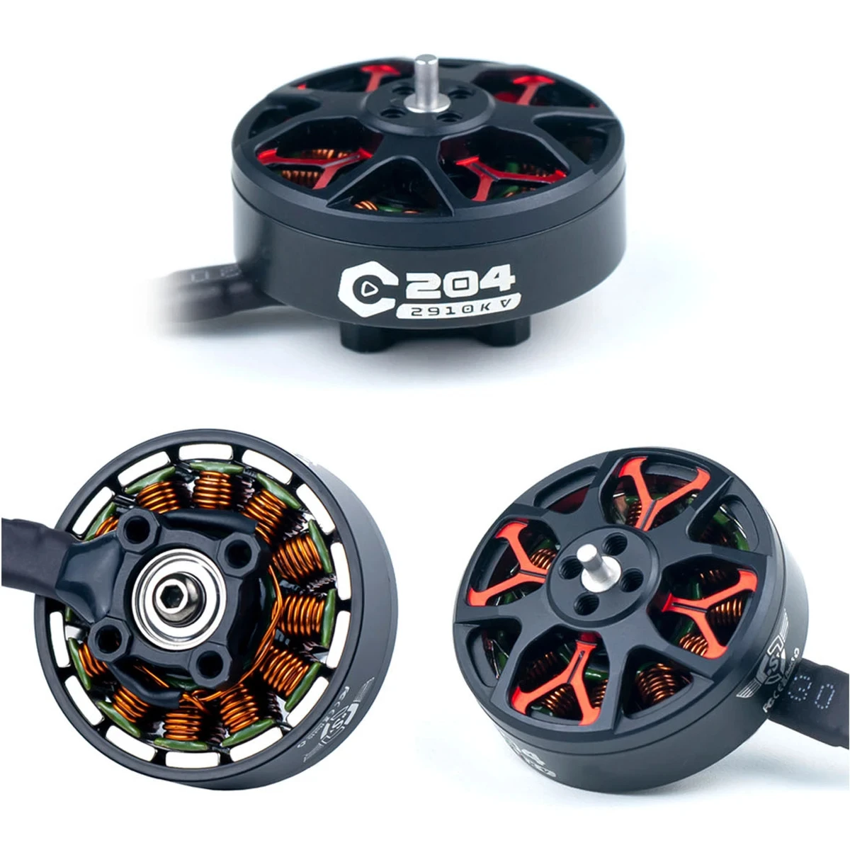 AXISFLYING C204 2004 FPV 브러시리스 모터 - 2910KV 3500KV 4S 6S 3인치 3.5인치 RC 시네웁 시네마틱 쿼드콥터 드론용