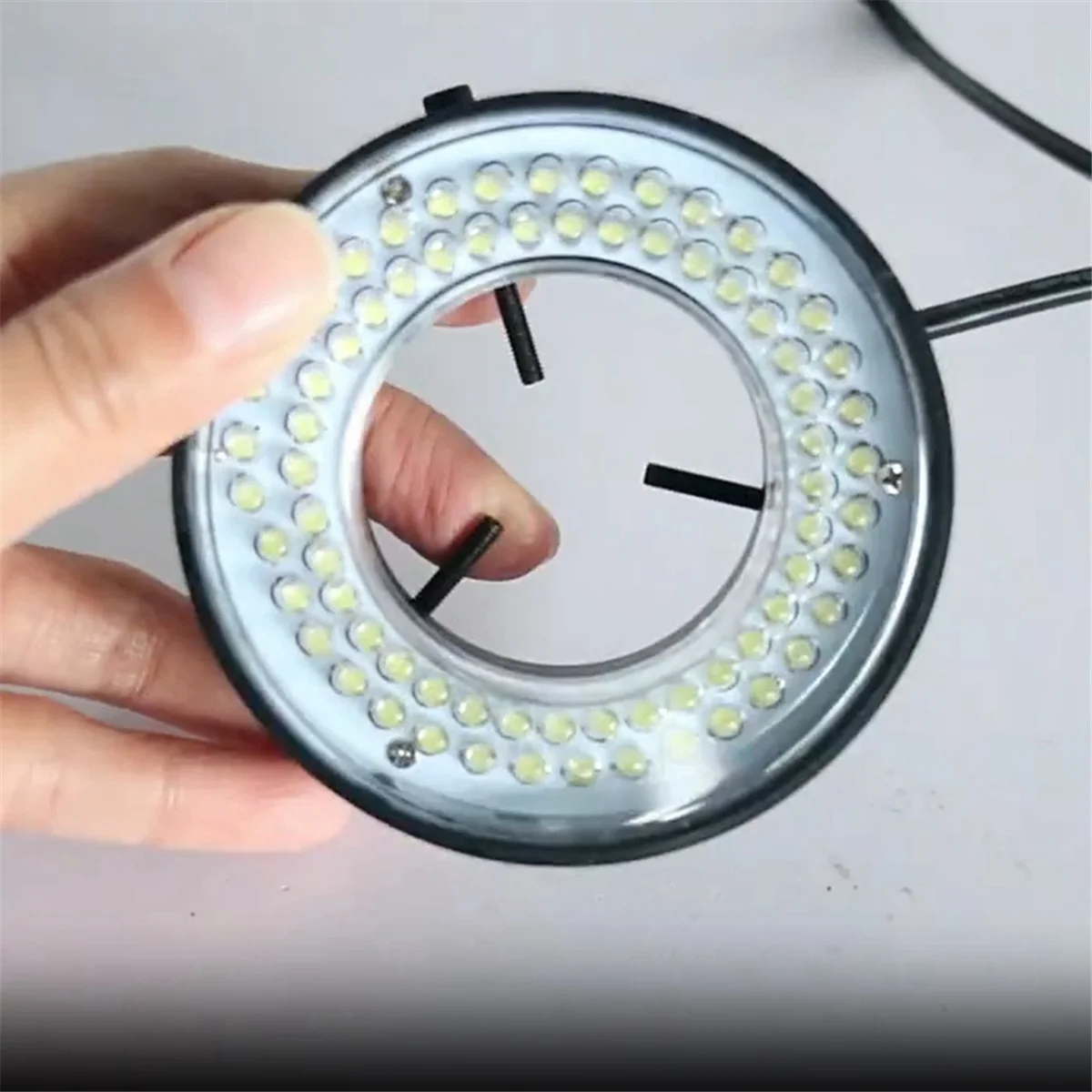Lampada illuminatrice ad anello a LED per microscopio per fotocamera per microscopio industriale con luce circolare