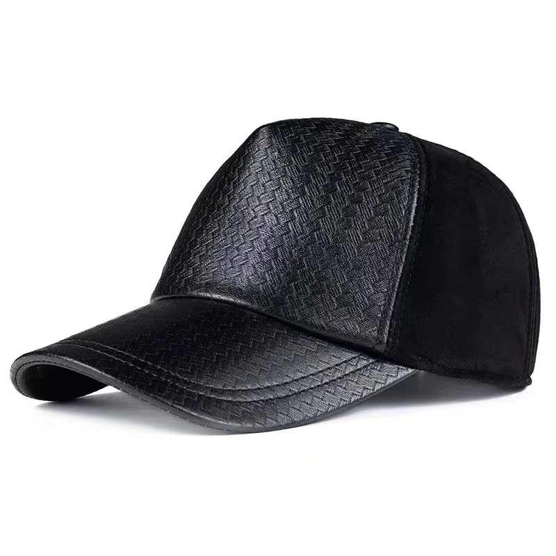 

Fashion Leather Baseball Cap For Men Casual Snake Crocodile Patten Printed 56-60 cm Adjustable Hats Male Goft Five Panels Gorras