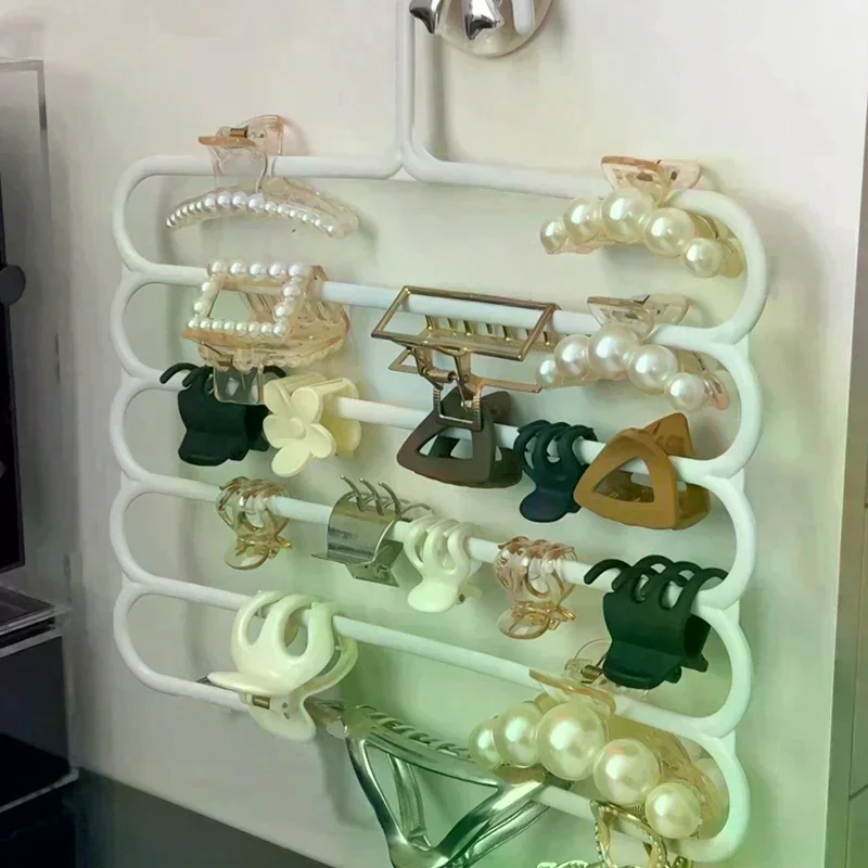/ACR/Capacity Hair Claw Organizer Hair Turban Organizer Rack Wall Mounted Clothes Rack Space Multifunctional Organizer Large