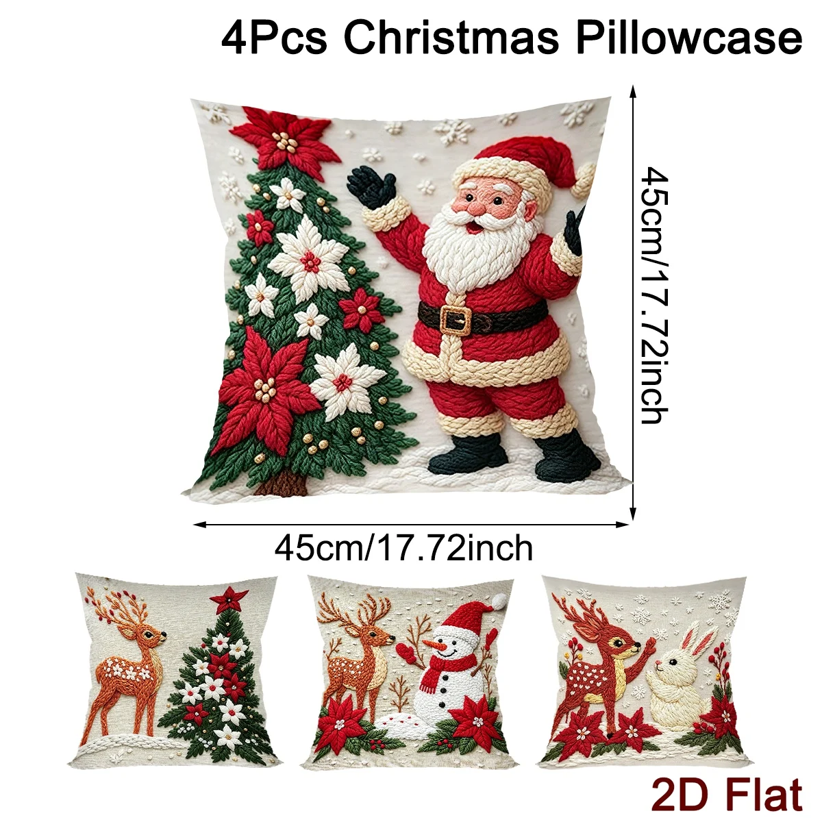 4pcs Merry Christmas Throw Pillow Covers Cute Snowman Cushion Covers Christmas Decor for Home Sofa Living Room Bedroom 2026
