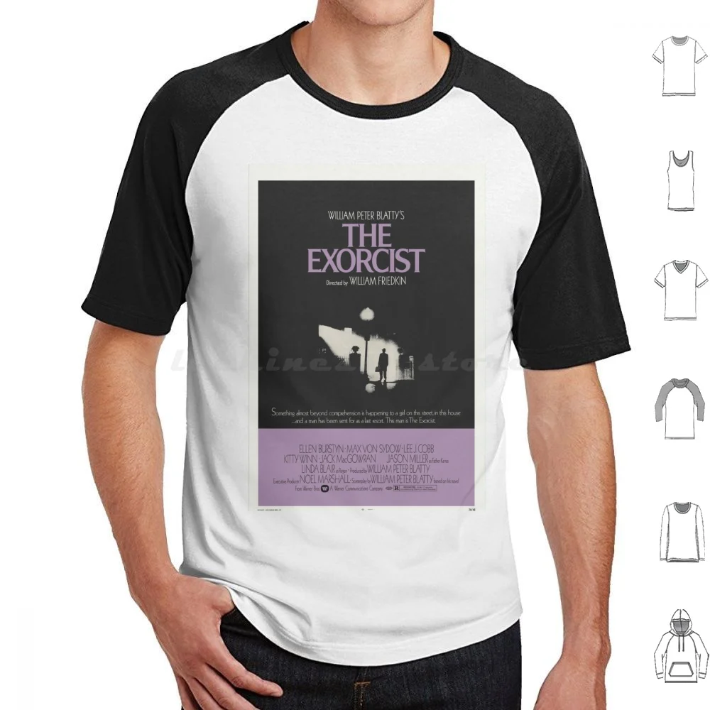 تي شيرت طارد الأرواح الشريرة ( 1973 ) مقاس كبير 100% قطن فيلم رعب طرد الأرواح الشريرة فيلم 1973 عتيق لشيطان الهالوين #1