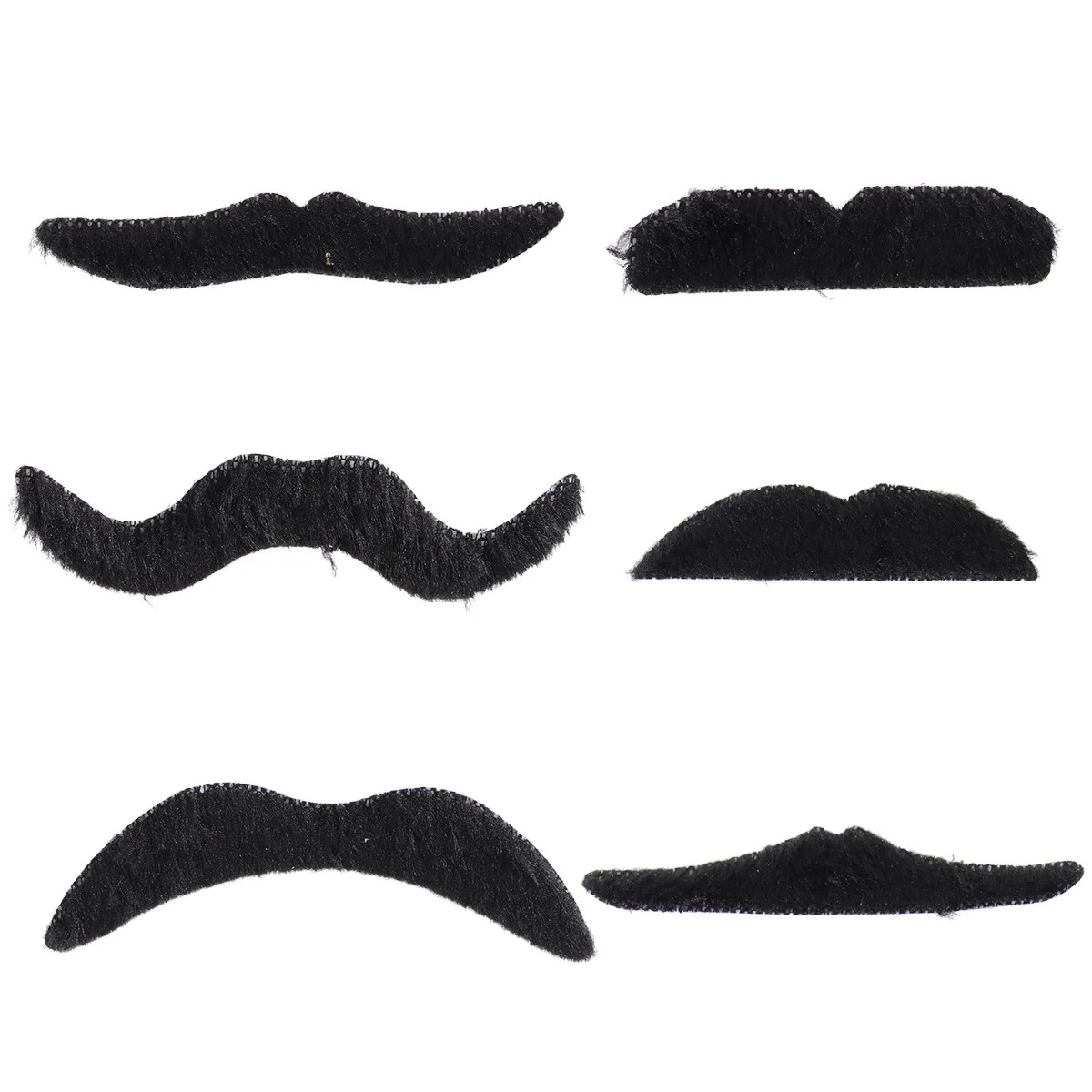 

6 Pcs Simulation Mustaches Fake Novelty Props Masquerade Party Supplies Decorations