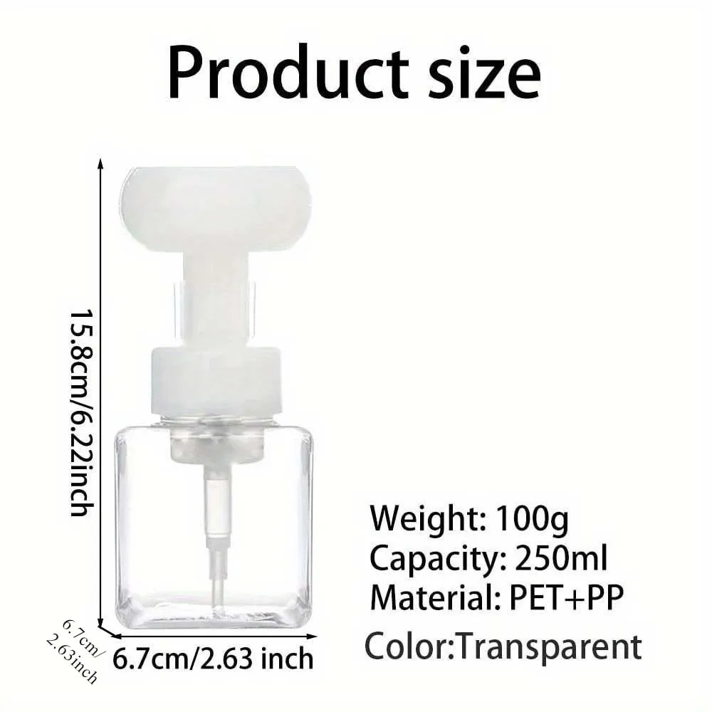 250ml Foaming Hand Soap Bottle Pump Foam Dispenser Flower Shaped Foaming Tool Bathroom Accessories Ballerina Girl Pattern