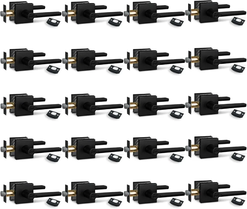 

NEWBANG (20Pack Bed/Bath Room Door Lever for Privacy Bathroom and Interior Door Door Lock Handle in Aged Matt Black