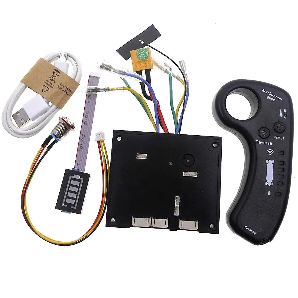 Dual-drive 36V remote control electric four-wheel skateboard brushless controller Sine wave controller Wireless drive