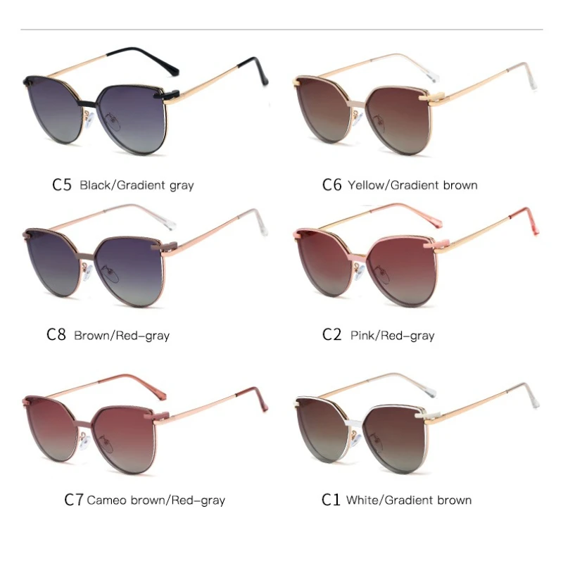 GJ OPTICIAN المألوف مشبك مغناطيسي قصر النظر نظارات الاستقطاب تنوعا النساء النظارات الشمسية المعدنية المضادة للضوء الأزرق نظارات للقراءة