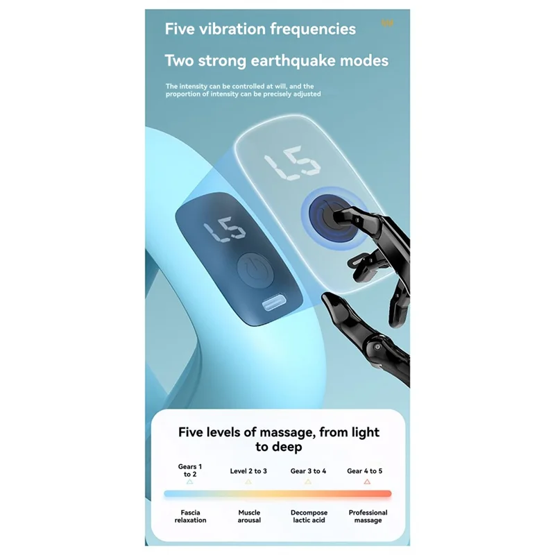 ABGP-Rapid vetverbrandende professionele ringmassageapparaat met oplaadbare hoogfrequente schok voor verlichting van vermoeidheid