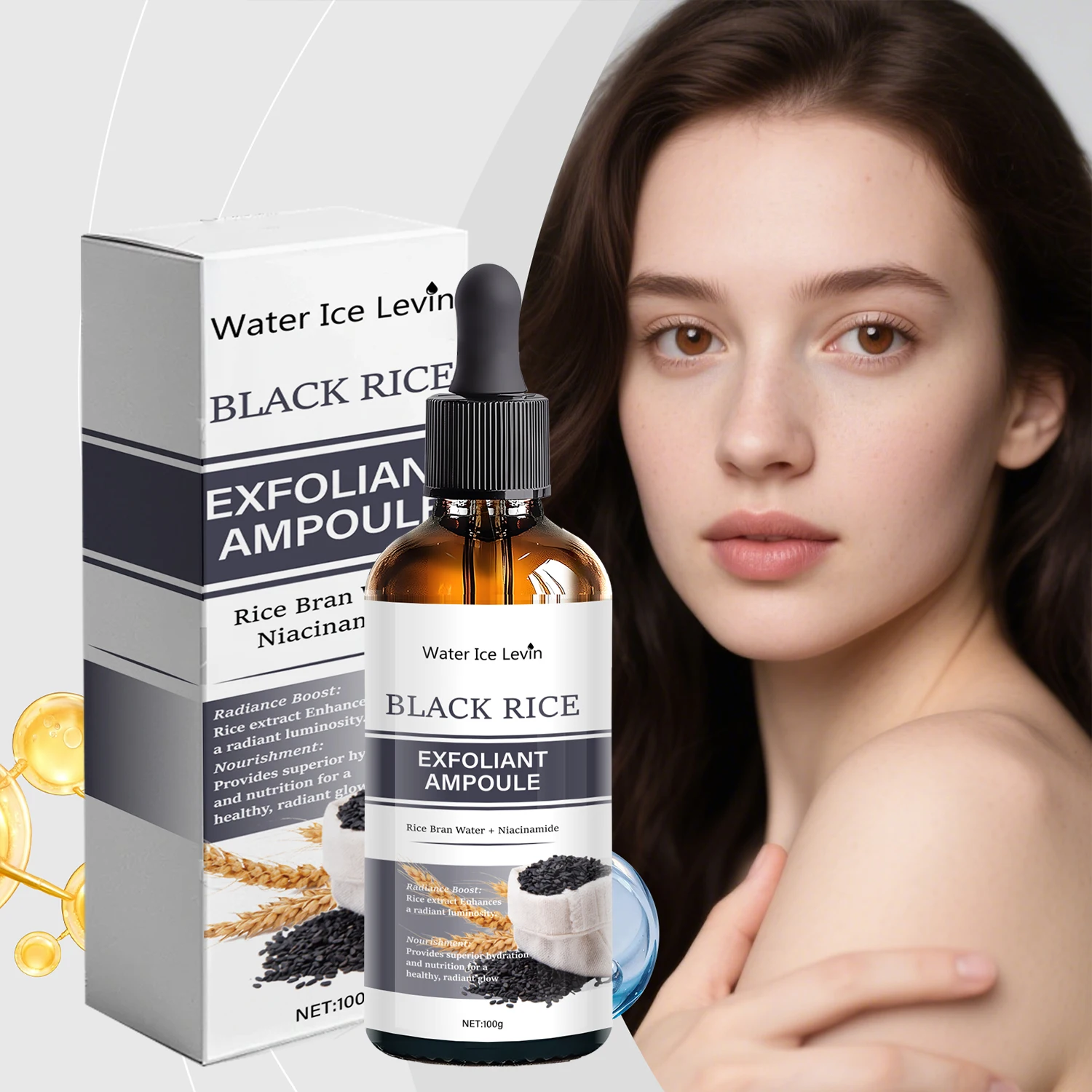 أمبول الأرز الأسود للتقشير والترطيب | يزيل الخلايا الميتة ويعيد إشراقة البشرة في الشتاء