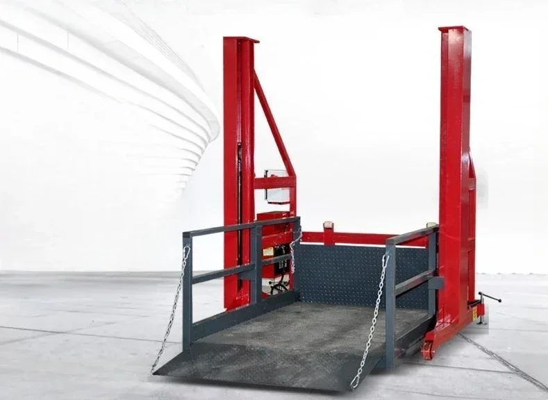 Large mobile hydraulic chain handling upper and lower unloading platform loading artifact lift 2 tons 3 tons can be customized