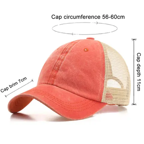 पुरुषों के लिए धुले हुए कॉटन मेश रेट्रो बेसबॉल कैप, महिलाओं के लिए कस्टम लोगो नाम प्रिंटिंग ट्रकर कैप, आउटडोर यात्रा यूनिसेक्स हैट 8 best sales कस्टम लोगो कैप - №5