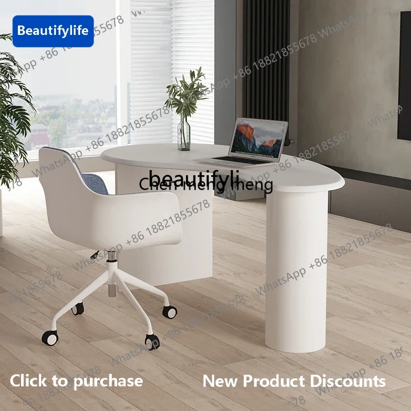 183F Solid wood special-shaped simple modern writing table creative computer table homestay designer desk