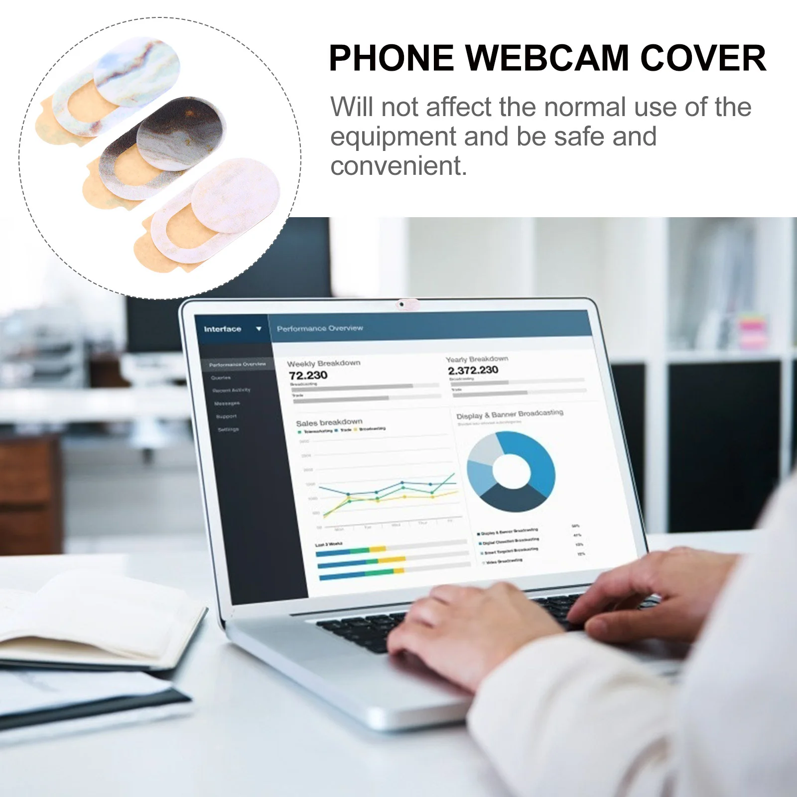 

3Pcs Sliding Camera Covers Webcam Privacy Protectors for Laptop Phone Tablet Anti-Peeping Camera Cover Webcam Slide Cover