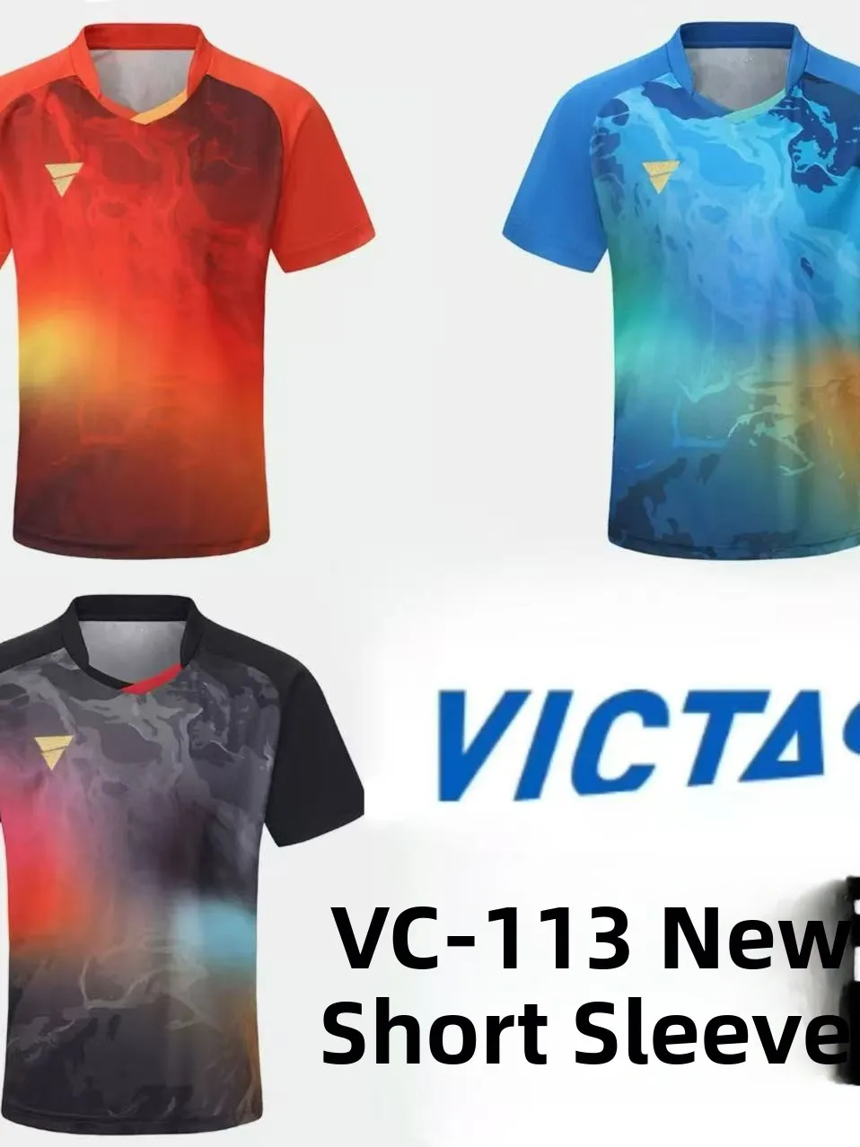 victas-新しい半袖スポーツ-t-シャツ卓球トレーニングウェア吸湿発散性-u-ネック熱転写プリントポリエステル繊維