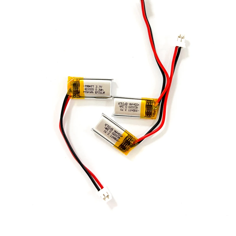 401020 55mAh 3.7V Polymer Lithium Battery Li-po For Toys Cars Bluetooth Speaker Bluetooth Headset Recording Pens GPS LED Lights - view 3