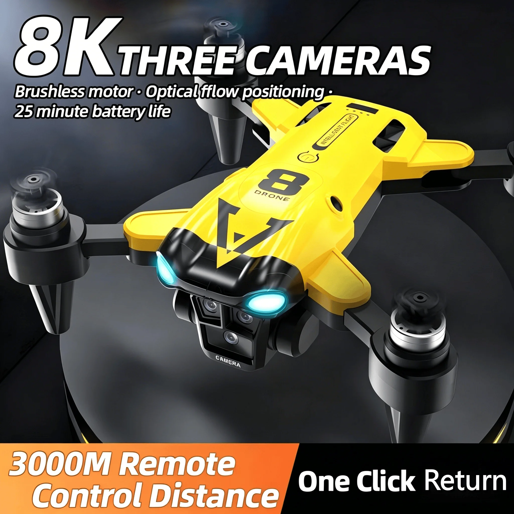 New Quadcopter with Triple Cameras, Optical Flow Positioning, One-Key Return, Brushless Motor, a Top Choice for Holiday Gifts, Drone Adventures, Portable Drone, Modern Drone, Durable Build, Tech Gift Seekers, Hobbyist Pilots ﻿