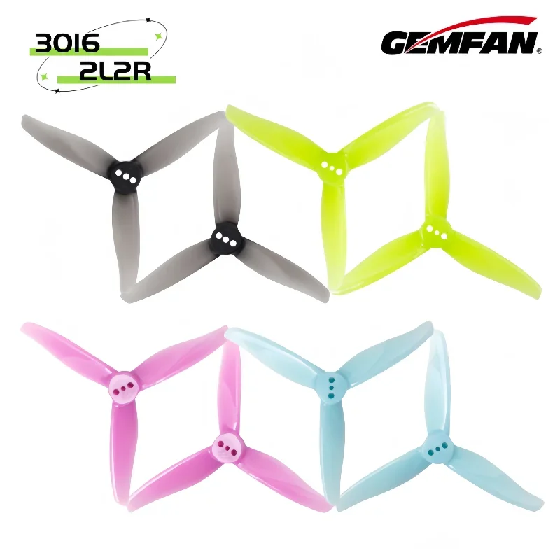 2Pairs/4pcs Gemfan 3016 Propeller 1.5m 2mm hole 3 inch 3-Blade CW CCW FPV Propeller Mini Props For 3inch RC FPV Racing Drone