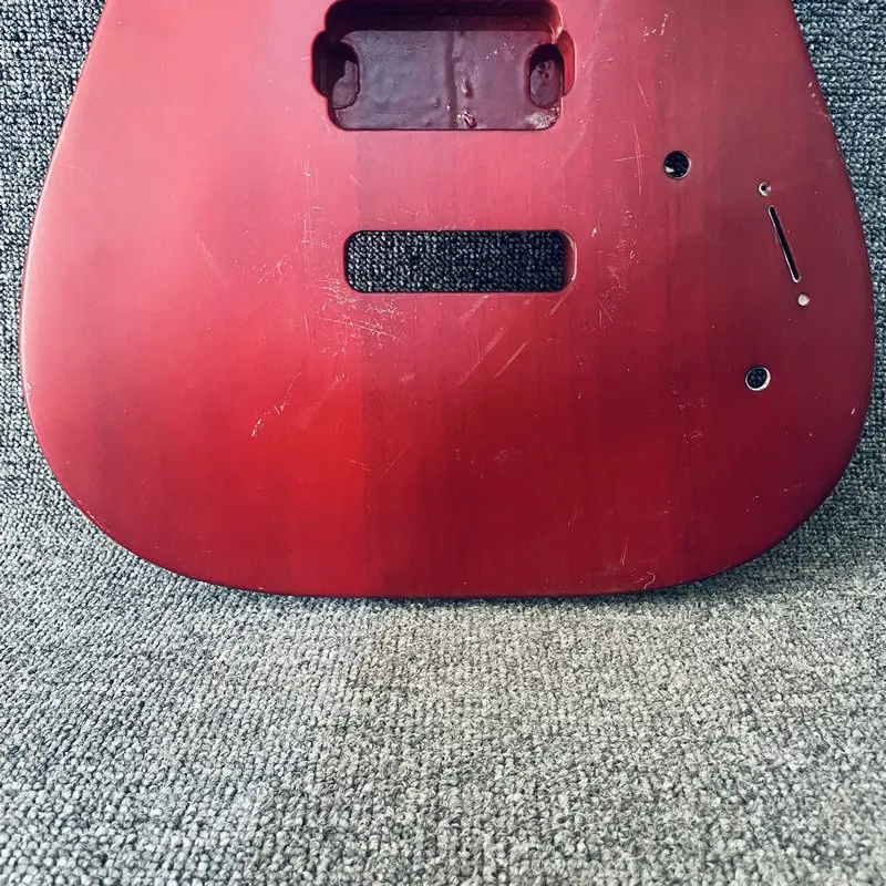 EB622 Matte Wine Red Color Guitar Body with HH Pickup+Tremolo for 6 Strings Strato Guitar Replace and DIY Solid Redwood